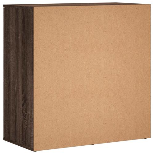 Skab 79x38x80 cm konstrueret træ brun egetræsfarve