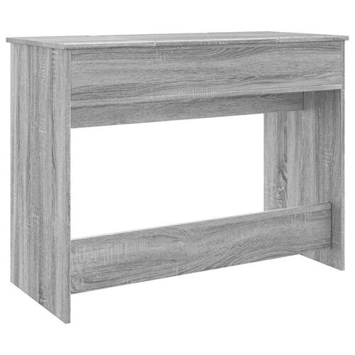 Makeupbord med spejl 100x45x76 cm grå sonoma-eg