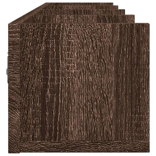 Vægskab 99x18x16,5 cm konstrueret træ brun egetræsfarve
