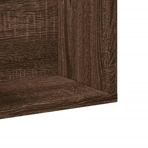 Vægskab 99x18x16,5 cm konstrueret træ brun egetræsfarve
