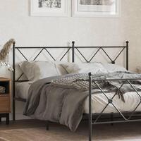 Sengegavl 150 cm metal sort