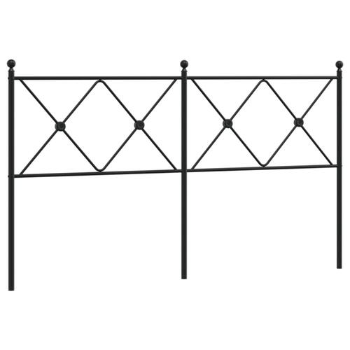 Sengegavl 150 cm metal sort