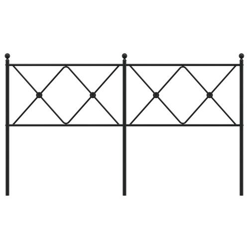 Sengegavl 150 cm metal sort
