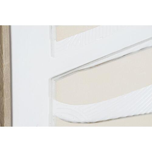 Maleri Home ESPRIT Hvid Beige Abstrakt Skandinavisk 83 x 4,5 x 83 cm (2 enheder)