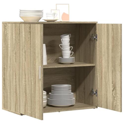 Skænk 79x38x80 cm konstrueret træ sonoma-eg