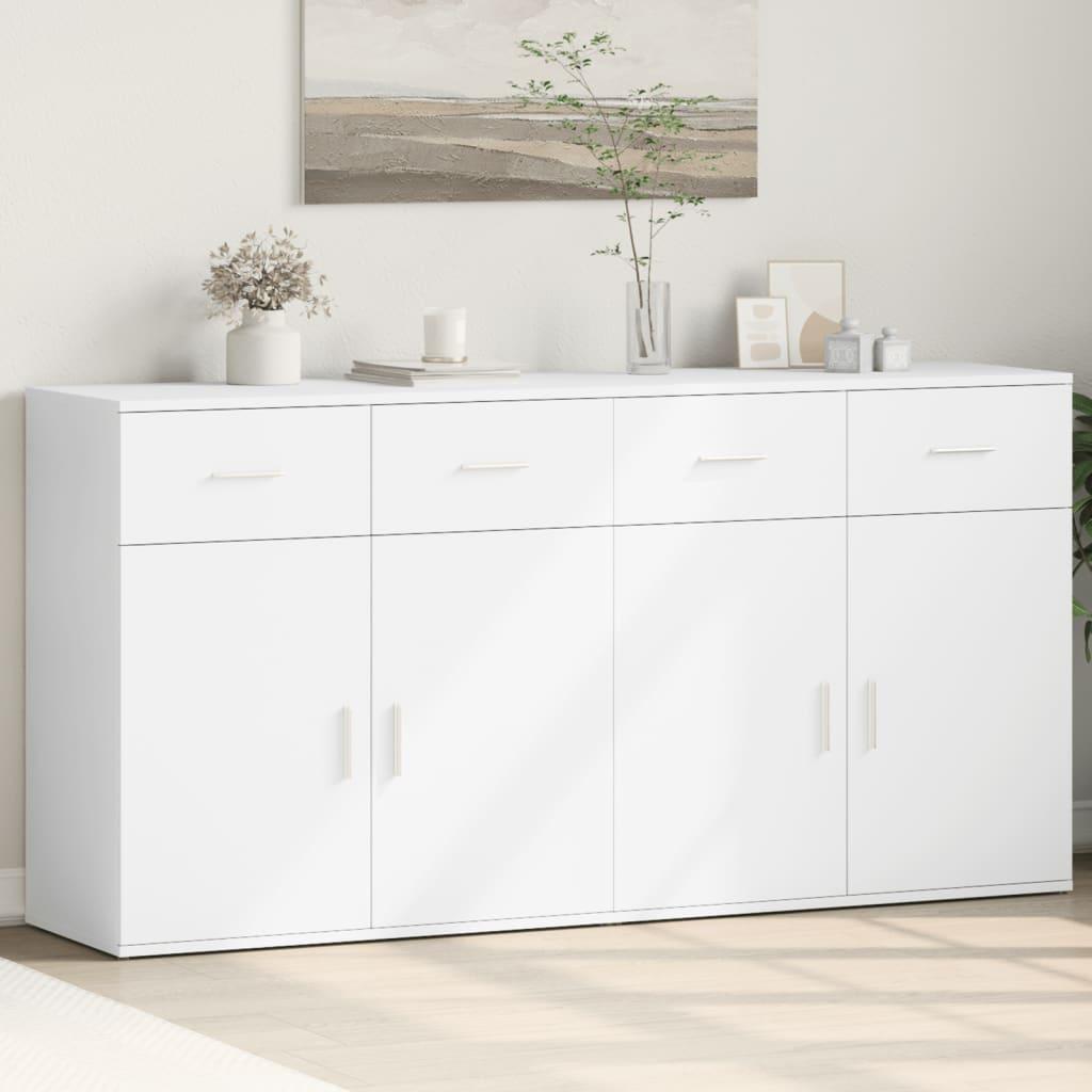 Skænke 2 stk. 79x38x80 cm konstrueret træ hvid