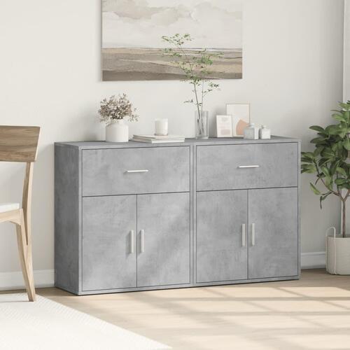 Skænke 2 stk. 60x31x70 cm konstrueret træ betongrå