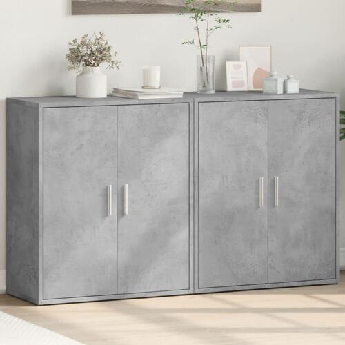 Skænke 2 stk. 60x31x70 cm konstrueret træ betongrå
