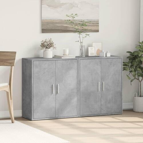 Skænke 2 stk. 60x31x70 cm konstrueret træ betongrå