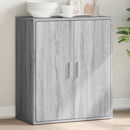 Skab 79x38x80 cm konstrueret træ grå sonoma-eg