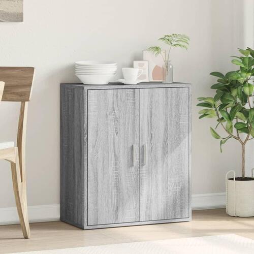 Skab 79x38x80 cm konstrueret træ grå sonoma-eg