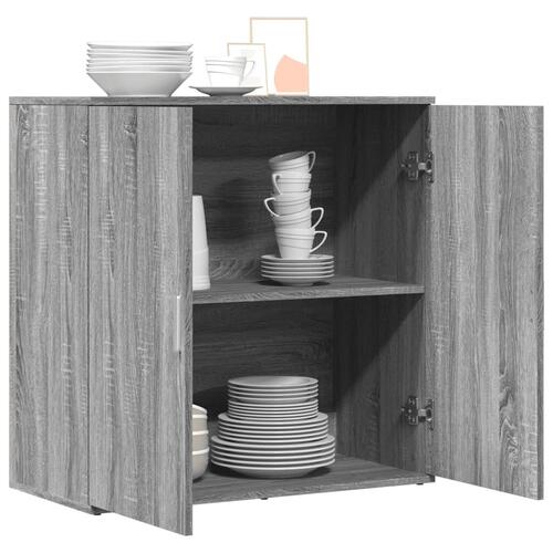 Skab 79x38x80 cm konstrueret træ grå sonoma-eg