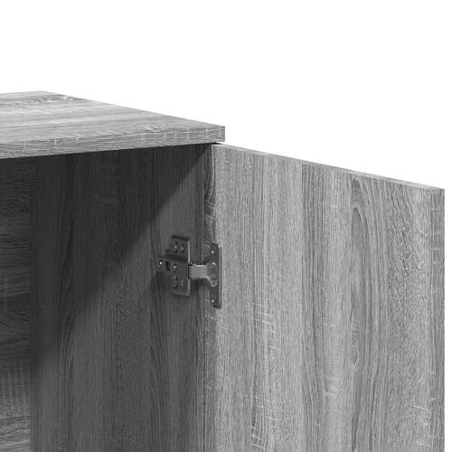 Skab 79x38x80 cm konstrueret træ grå sonoma-eg