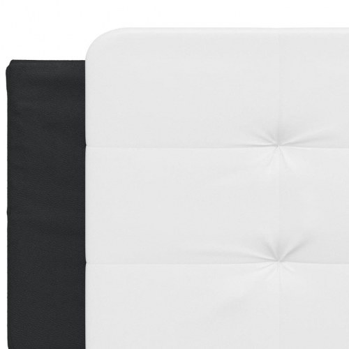 Sengeramme uden madras Zadar 200x200 cm kunstlæder sort og hvid
