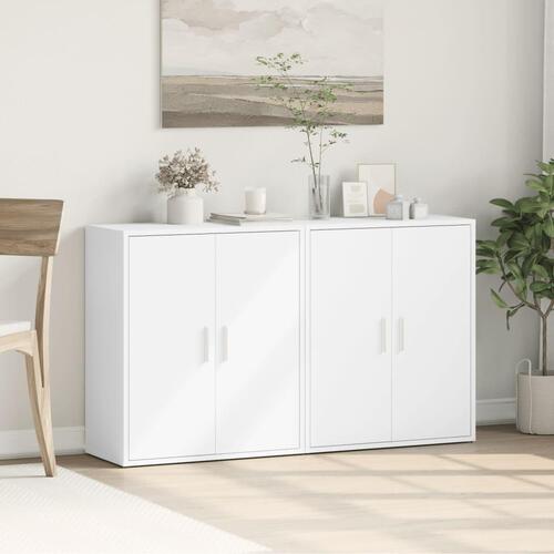 Skænke 2 stk. 60x31x70 cm konstrueret træ hvid