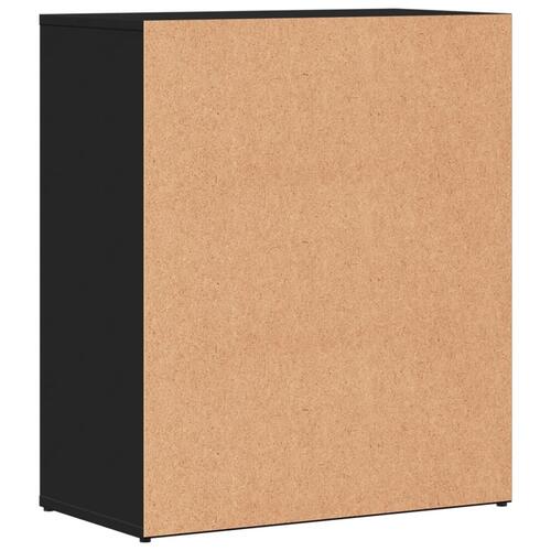 Skænke 2 stk. 60x31x70 cm konstrueret træ sort