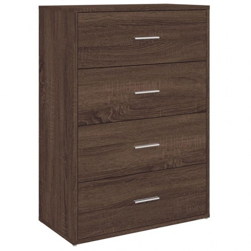 Kommoder 2 stk. 60x31x84 cm konstrueret træ brun egetræsfarve