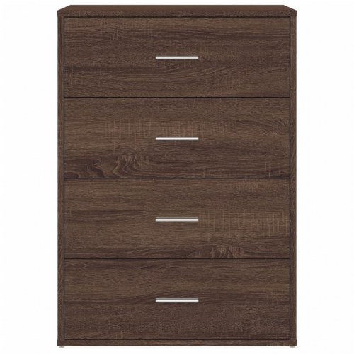 Kommoder 2 stk. 60x31x84 cm konstrueret træ brun egetræsfarve