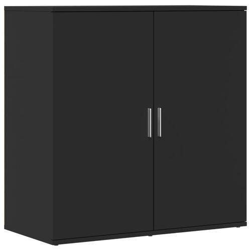 Skænke 2 stk. 79x38x80 cm konstrueret træ sort