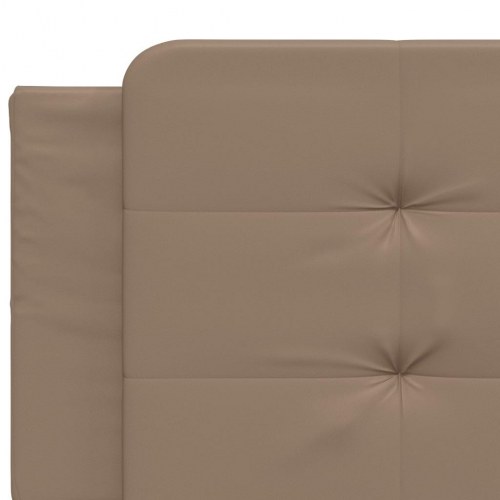 Sengeramme uden madras Zadar 200x200 cm kunstlæder cappuccinofarvet
