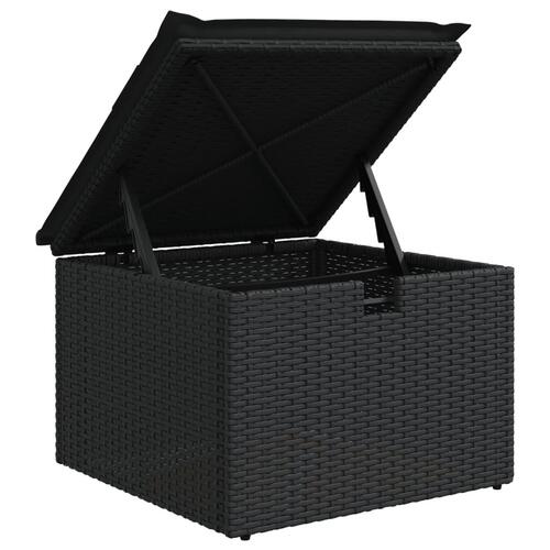 Sofasæt til haven 11 dele med hynder polyrattan sort