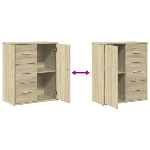 Skænke 2 stk. 60x31x70 cm konstrueret træ sonoma-eg