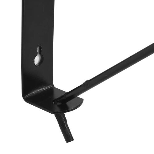 Væghængt sadelholder foldbar jern sort