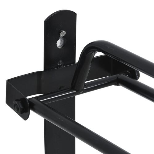 Væghængt sadelholder foldbar jern sort