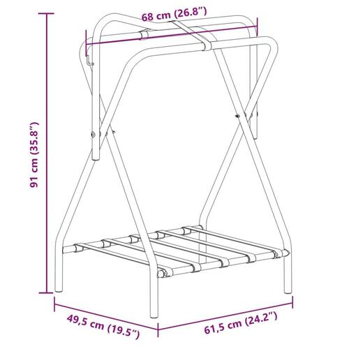 Sadelholder foldbar jern sort