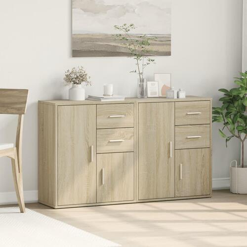 Skænke 2 stk. 60x31x70 cm konstrueret træ sonoma-eg