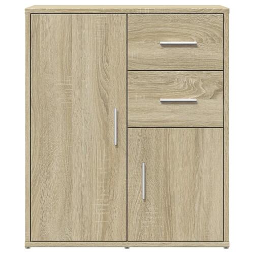 Skænke 2 stk. 60x31x70 cm konstrueret træ sonoma-eg
