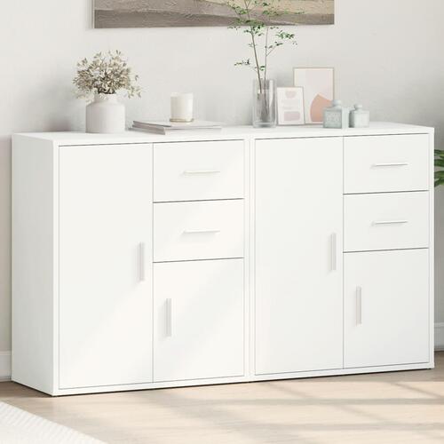 Skænke 2 stk. 60x31x70 cm konstrueret træ hvid