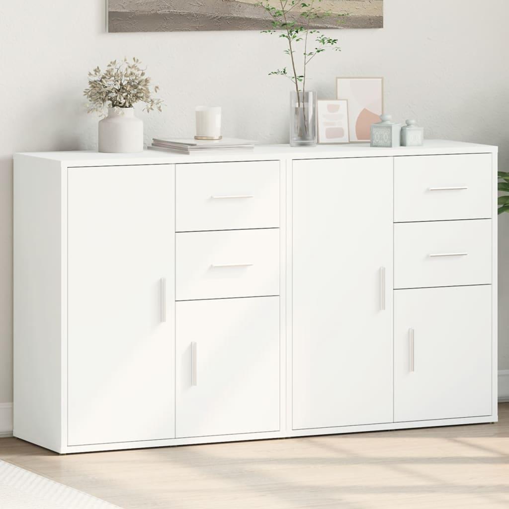 Skænke 2 stk. 60x31x70 cm konstrueret træ hvid