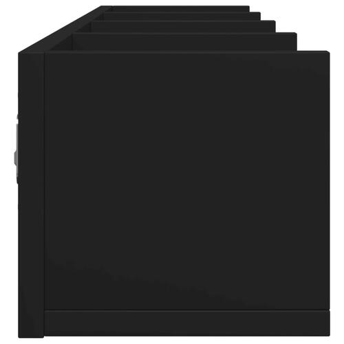 Vægskab 99x18x16,5 cm konstrueret træ sort