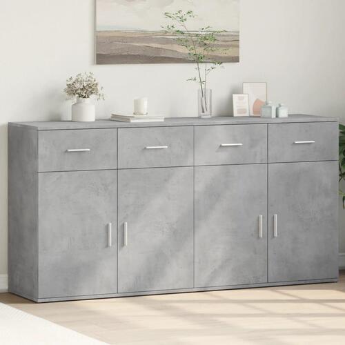 Skænke 2 stk. 79x38x80 cm konstrueret træ betongrå