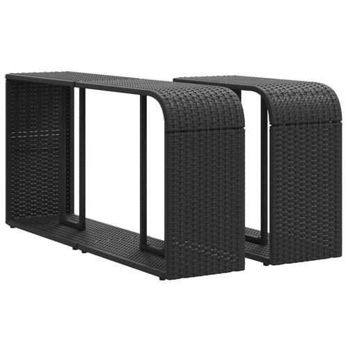 Sofasæt til haven 11 dele med hynder polyrattan sort