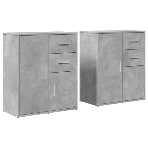 Skænke 2 stk. 60x31x70 cm konstrueret træ betongrå