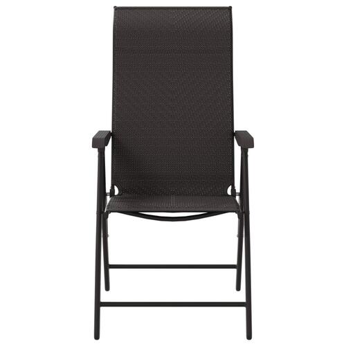 Havestole 8 stk. foldbar polyrattan sort
