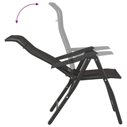 Havestole 8 stk. foldbar polyrattan sort