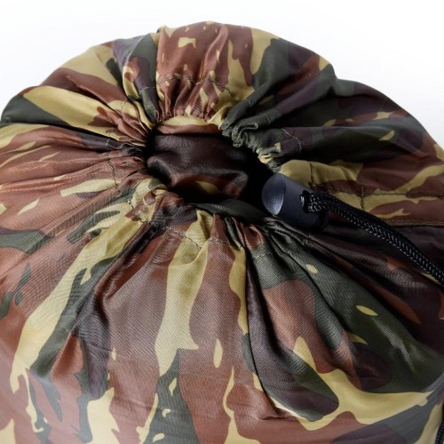 Sovepose i mumieform 3 årstider - camouflage
