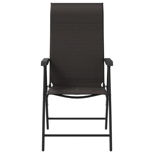 Havestole 4 stk. foldbar polyrattan sort