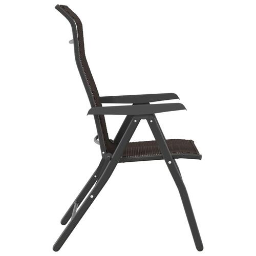 Havestole 4 stk. foldbar polyrattan sort