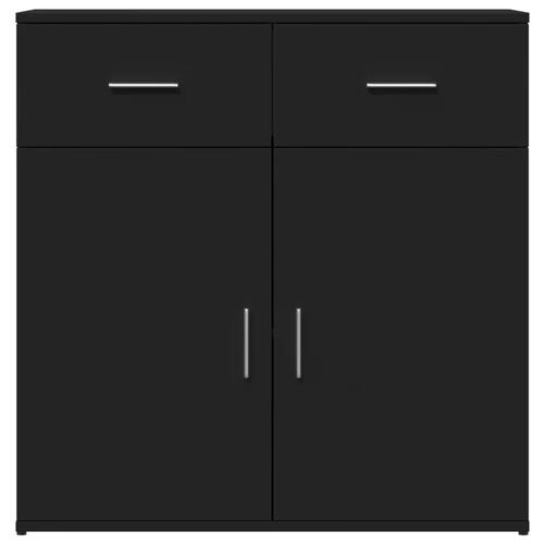 Skænke 2 stk. 79x38x80 cm konstrueret træ sort