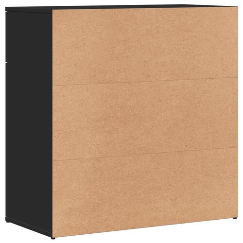 Skænke 2 stk. 79x38x80 cm konstrueret træ sort
