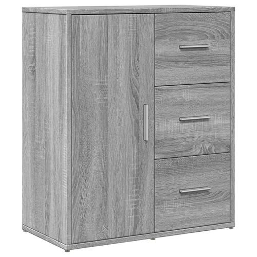 Skænke 2 stk. 60x31x70 cm konstrueret træ grå sonoma-eg