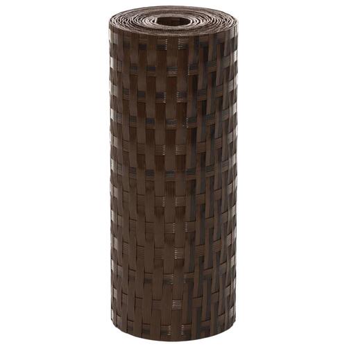 Altanafskærmninger 5 stk. 255x19 cm polyrattan brun og sort