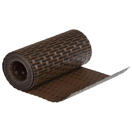 Altanafskærmninger 5 stk. 255x19 cm polyrattan brun og sort