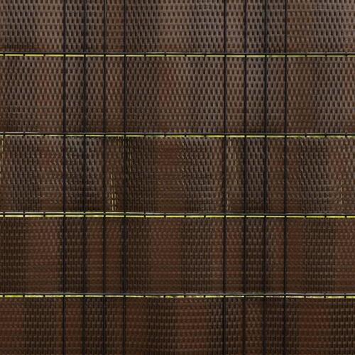 Altanafskærmninger 5 stk. 255x19 cm polyrattan brun og sort