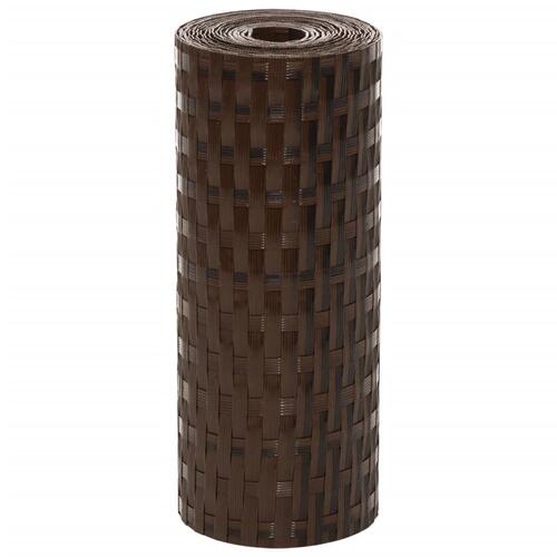 Altanafskærmninger 10 stk. 255x19 cm polyrattan brun og sort