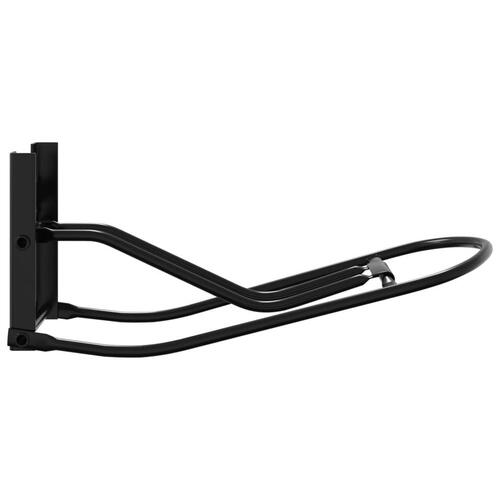 Væghængt sadelholder foldbar jern sort